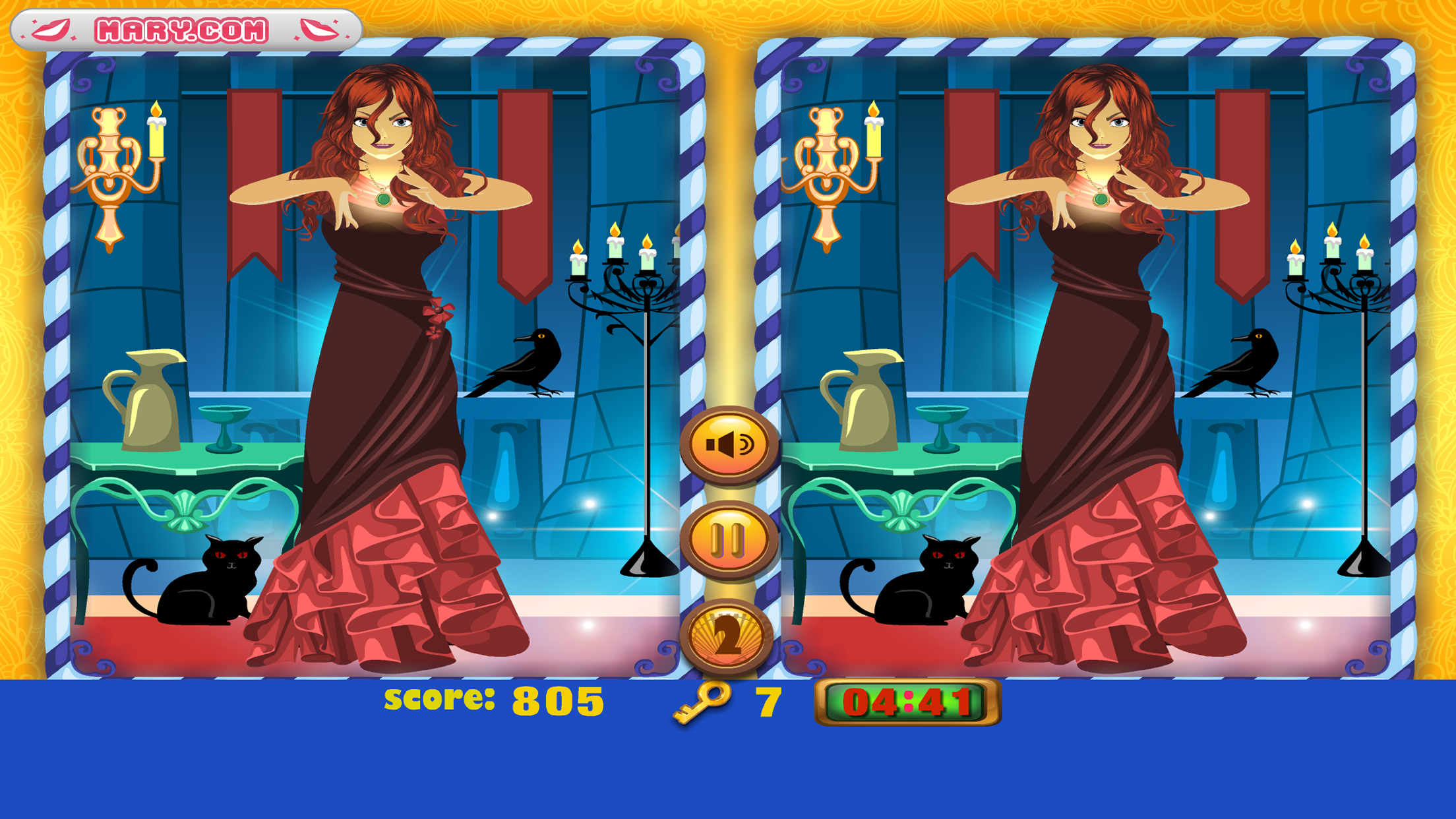 Little Mermaid - Find the differences game for kids
