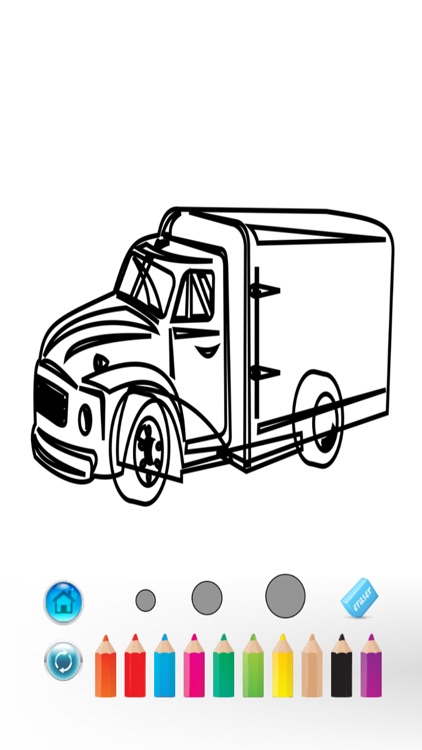 Trucks Coloring Book for Little Children Learn to draw and finger paint color car screenshot-3