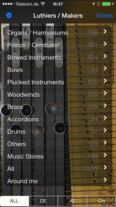 Screenshot 1 of Guarneri - List of the music luthiers/-stores in DE, AT & CH App