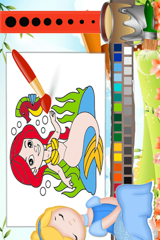 Princess Fairytail Coloring - All In 1 Beauty Draw, Paint And Color Book Games HD For Good Kid screenshot 4