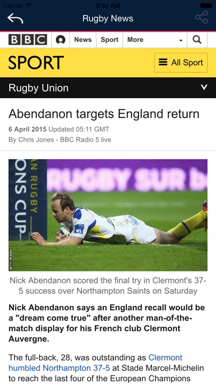 Rugby News- Live Rugby sport, scores, informations and schedules