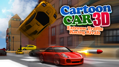 Screenshot #1 pour Cartoon Car 3D Real Extreme Traffic Racing Rivals Simulator Game