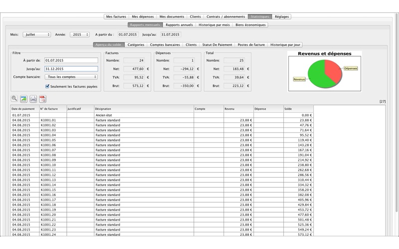 Screenshot #3 pour Gestionnaire de factures