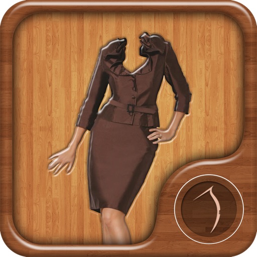 Woman Suit Photo Montage: Woman fashion Booth Icon