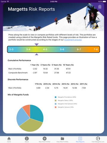 Margetts Risk Profiler screenshot 2