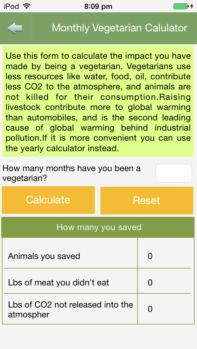 How to cancel & delete Vegetarian Calculator from iphone & ipad 3