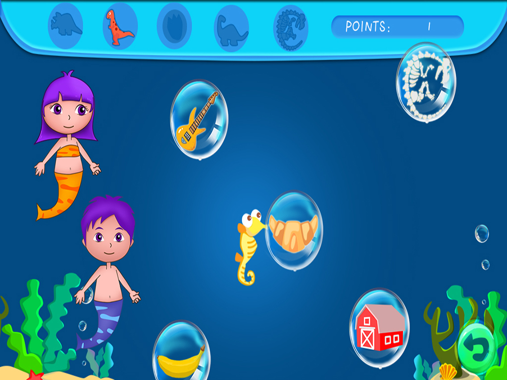 Anna's mermaid bubble pop adventure - free kids learning games screenshot 9