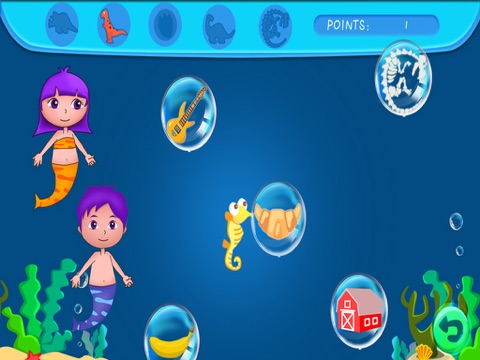 Anna's mermaid bubble pop adventure - free kids learning games iPad screenshot