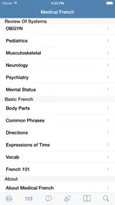 Medical French: Healthcare Phrasebook screenshot #2 for iPhone