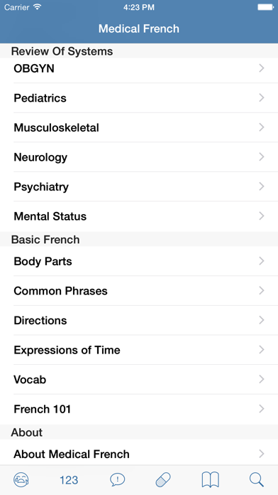 Screenshot #2 pour Medical French: Healthcare Phrasebook