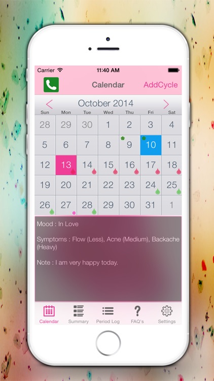 Period Tracker Logs - Monthly Cycles Menstrual Calendar & Ovulation Fertility Diary