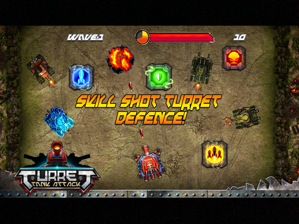 Turret Tank Attack - Skill Shoot-er Tower Defense Game Lite