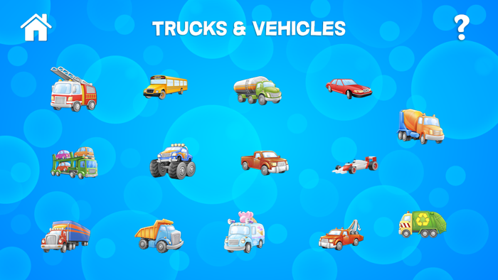 Tap Trucks and Things That Go Shape Puzzles Lite