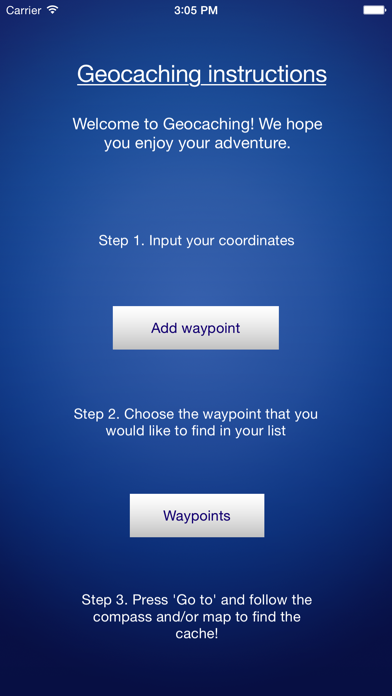 Screenshot #1 pour Geocaching Treasure Hunt