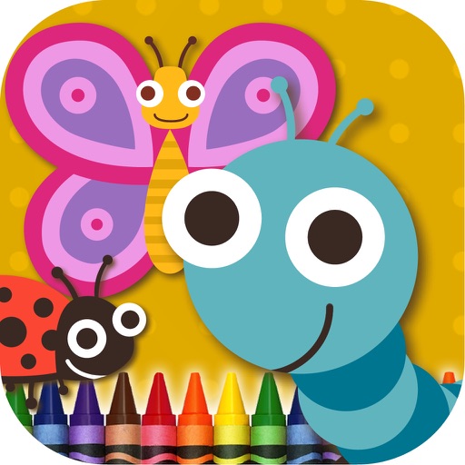 Coloring Book Insects Icon