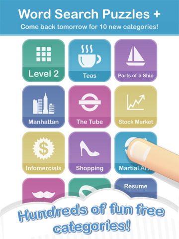 Word Search Puzzles + iPad screenshot 2 - Games app