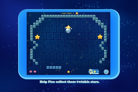 Pico Ball: Robot space adventure bounce action collecting twinkle stars screenshot 2