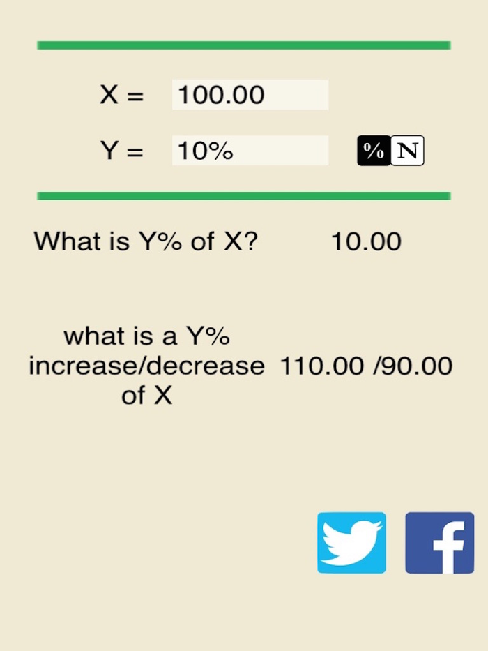 Easy Percentage Calculator - Compute Percent Number Free