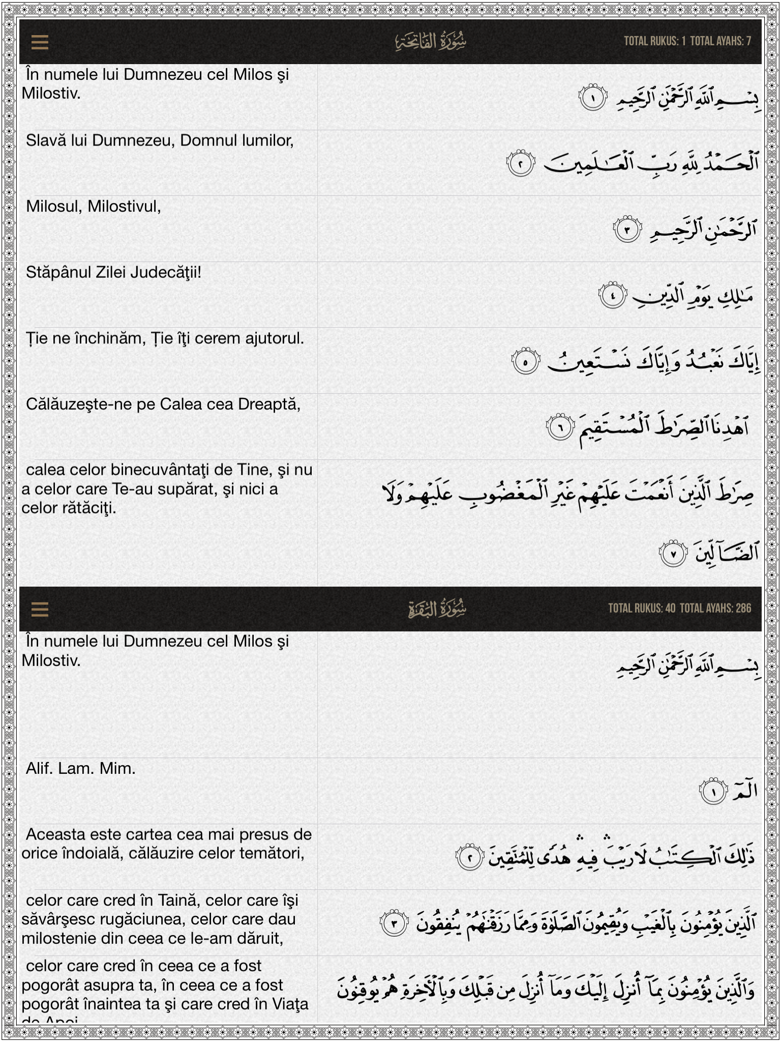 Quran Romanian