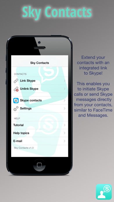 Sky Contacts - Start Skype calls and send Skype messages from your contactsのおすすめ画像3