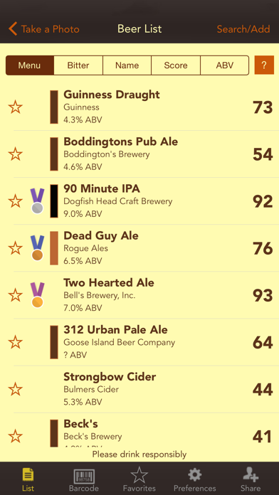 Screenshot #2 pour Picky Pint Free - Beer List Photo into Ratings, Scores and Recommendations