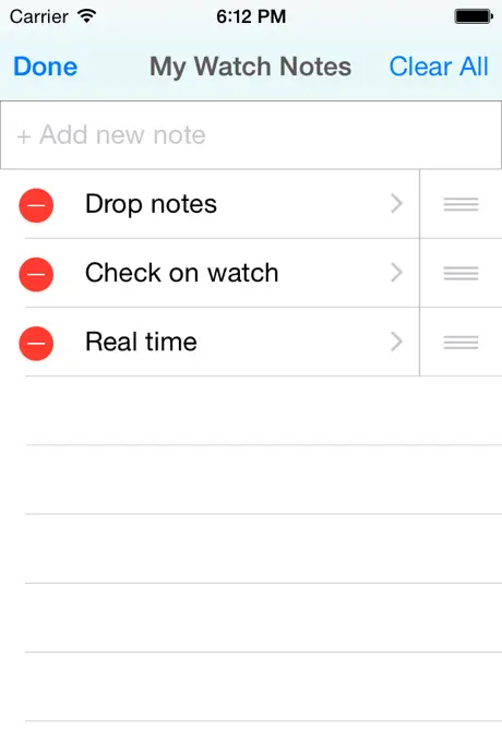 Quick Notes for iPhone & Watch