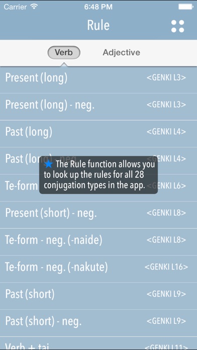 GENKI Conjugation Cards screenshot1