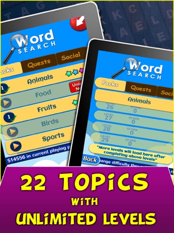 Words Search Free iPad screenshot
