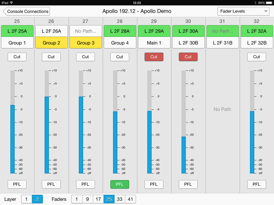 #1. Fader Assist (iOS) Podle: Calrec Audio Ltd.