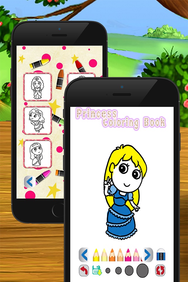 cute princess coloring book and page for kid screenshot 2