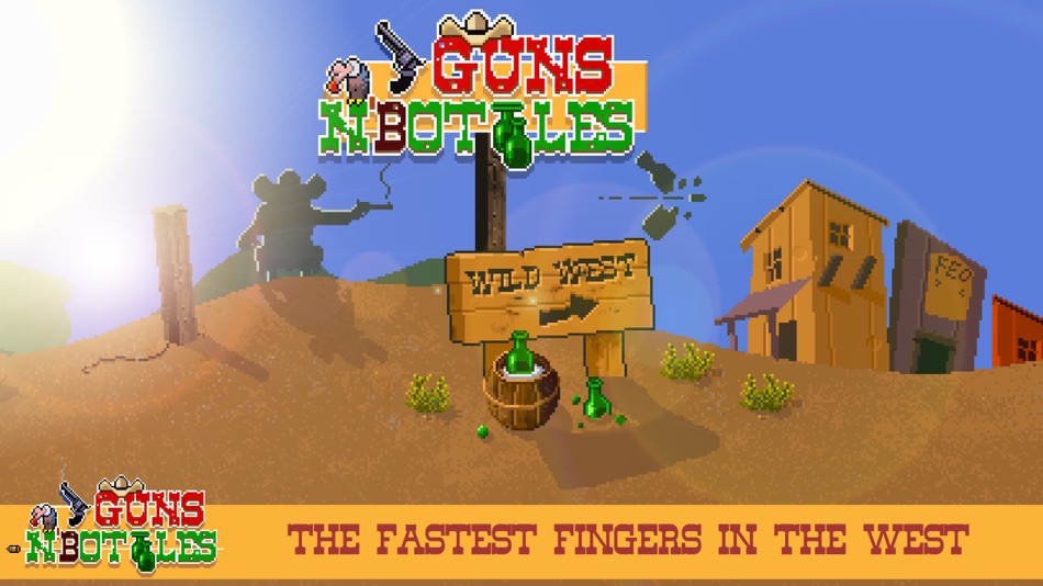 #5. Guns n' Bottles - The fastest fingers in the west (iOS) 由: Ivanovich Games