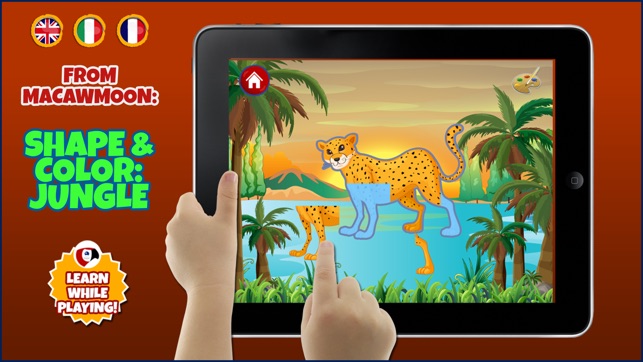 Preschool animals Jungle Shape and color puzzles for toddler(圖4)-速報App