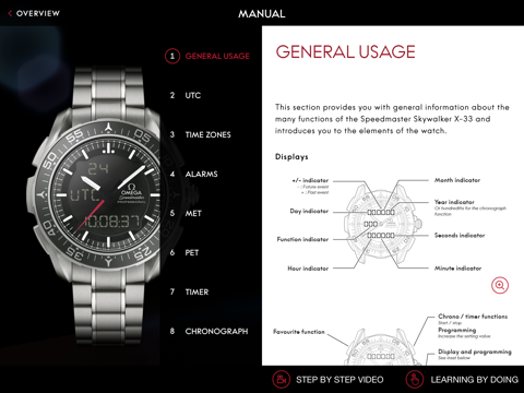 OMEGA Speedmaster Skywalker X-33 interactive manual iPad screenshot 5 - Lifestyle app