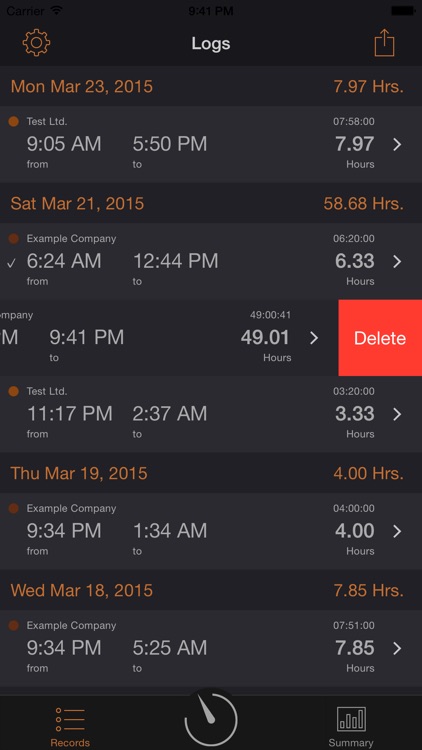 Working Hours Diary 2015 screenshot-3