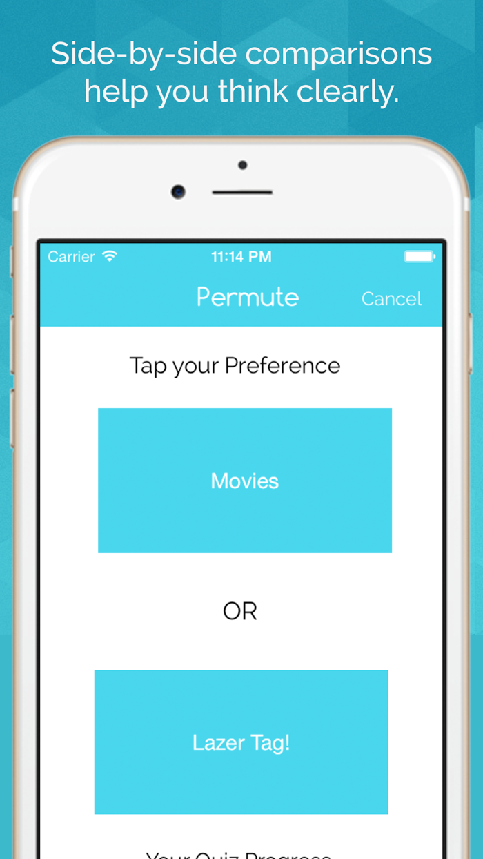 Permute - Social decision making by comparison and anonymous poll
