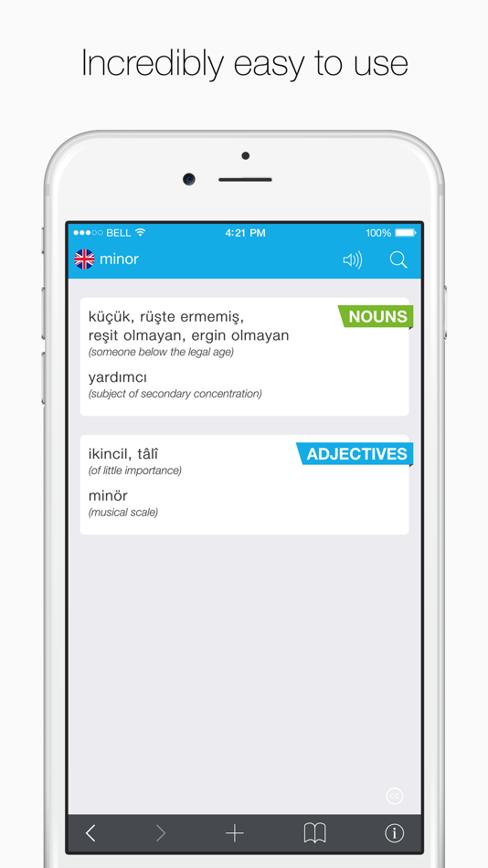 #4. Turkish – English Dictionary (iOS) 由: JDMI Kft.