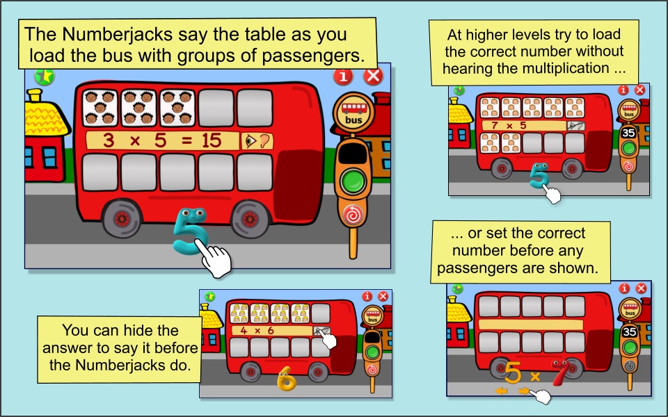 Times Tables with the Numberjacks screenshot 2