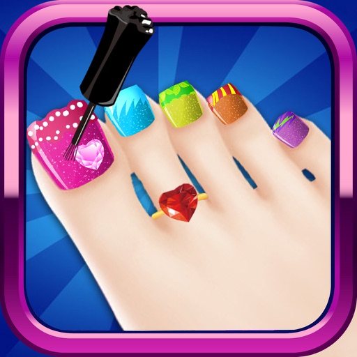 Gorgeous Glitter Toe-Nail Art Design : Foot Polish Salon And Pedicure Spa Tutorial FREE icon