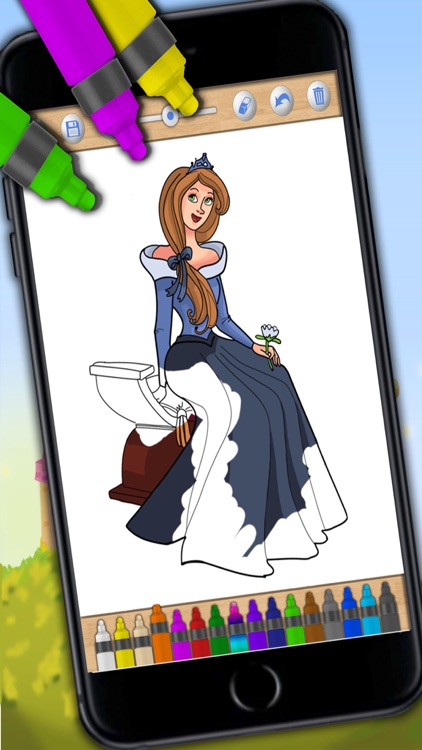 Paint and Color Princesses –coloring book Premium screenshot-3