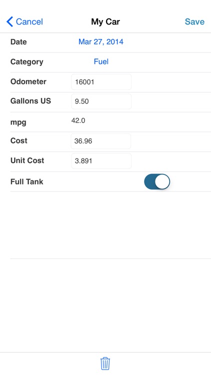 Fuel Log Evo - Vehicle Cost and Trip Management screenshot-3