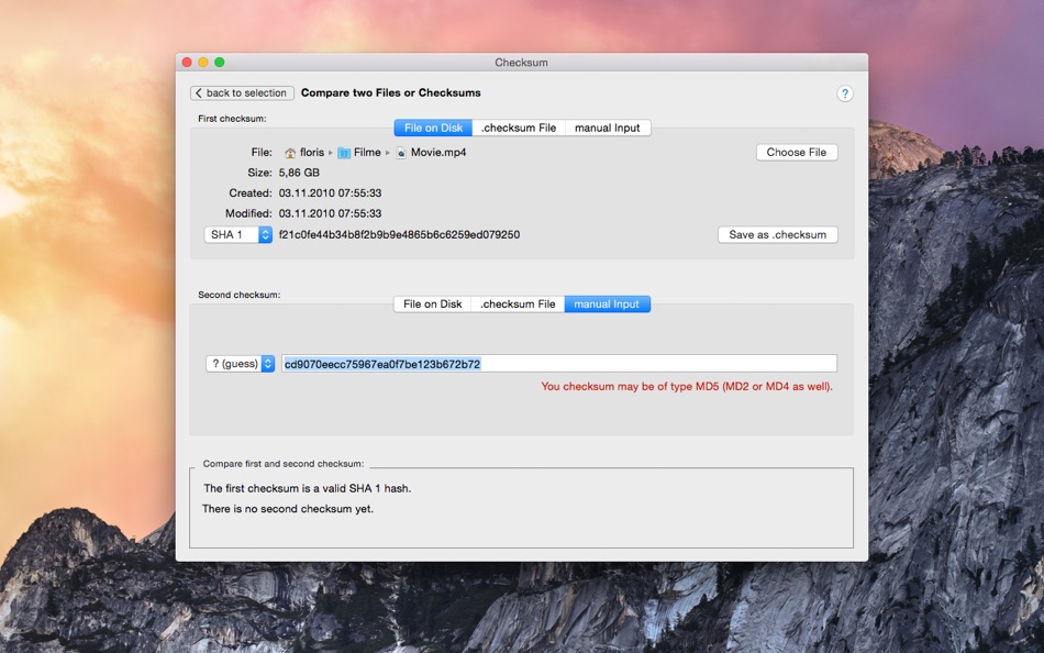 #3. Checksum Utility for Mac OS X (macOS) 게시자: Markus Moehler