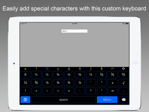 Screenshot #4 pour Symbol Keys - An iOS 8 Keyboard Extension