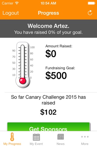 Canary Challenge App screenshot 2