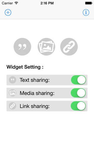 Share It Widget - Free Sharing Widget for Notification Centre  - Just TabToShare screenshot 4