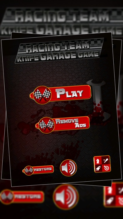 Racing Team Knife Garage Game : The Race across your finger - Free Edition