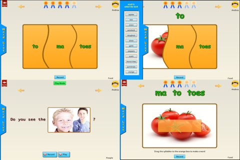 Multisyllabic with words, phrases and sentences for speech therapy and special need education screenshot 3