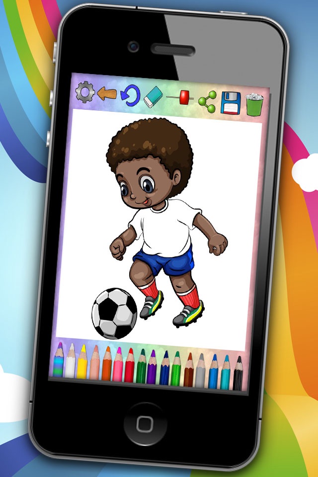 Pinta futbol mágico – colorear jugadores y  pintar equipos de fútbol screenshot 4