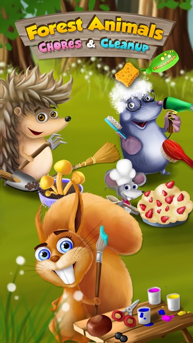 Screenshot #1 pour Forest Animals Chores and Cleanup - Arts, Crafts and Care