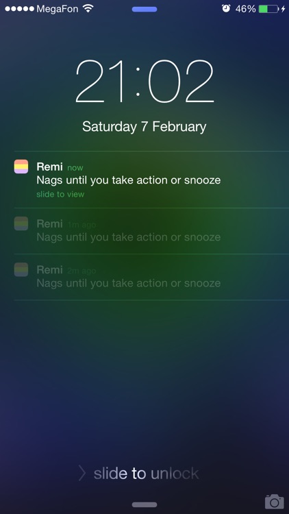 Remi - simple & bold reminder for your tasks and to-do lists with timer, alarm, countdown, snooze and nag screenshot-3