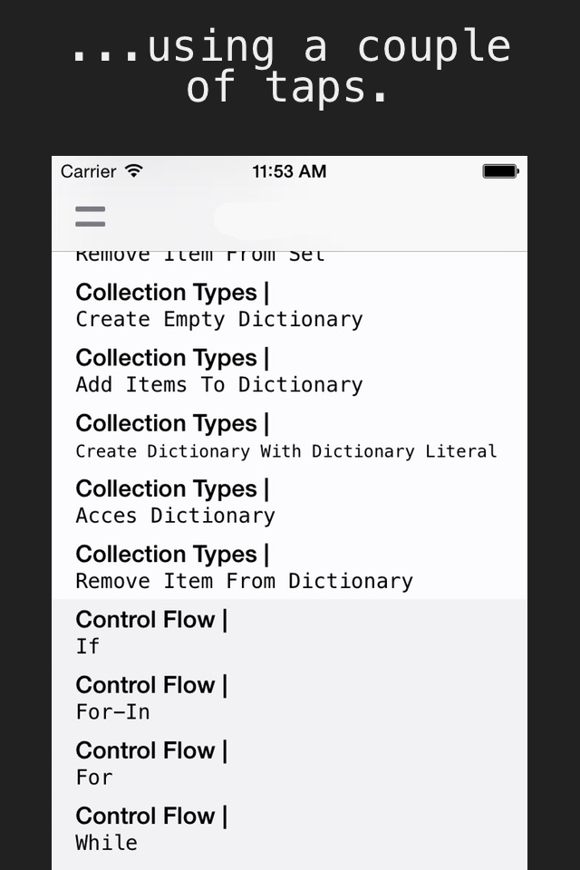 SwiftlyCS - A Cheat Sheet For Swift screenshot 2